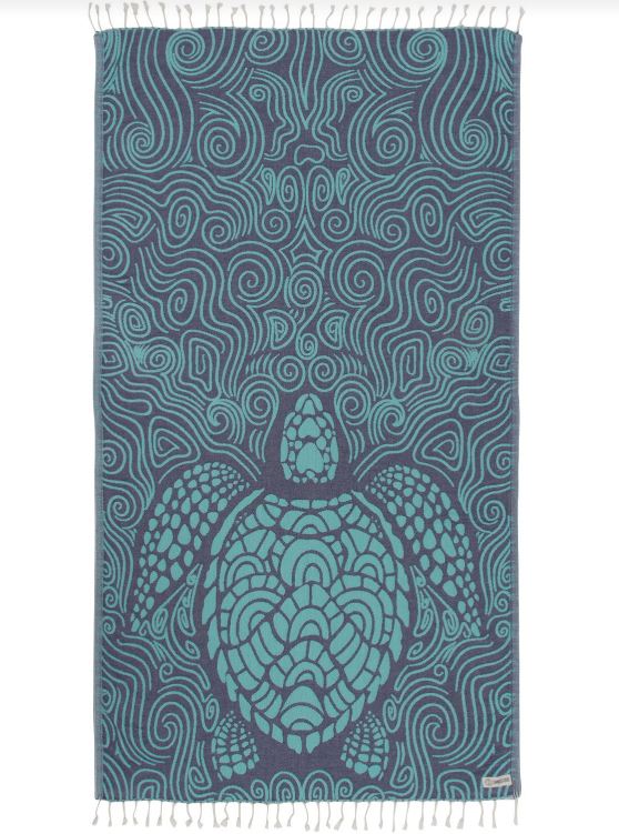 Sand Cloud - Mint Swirl Turtle Towel