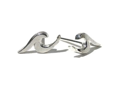 Wave Post Stud Earrings