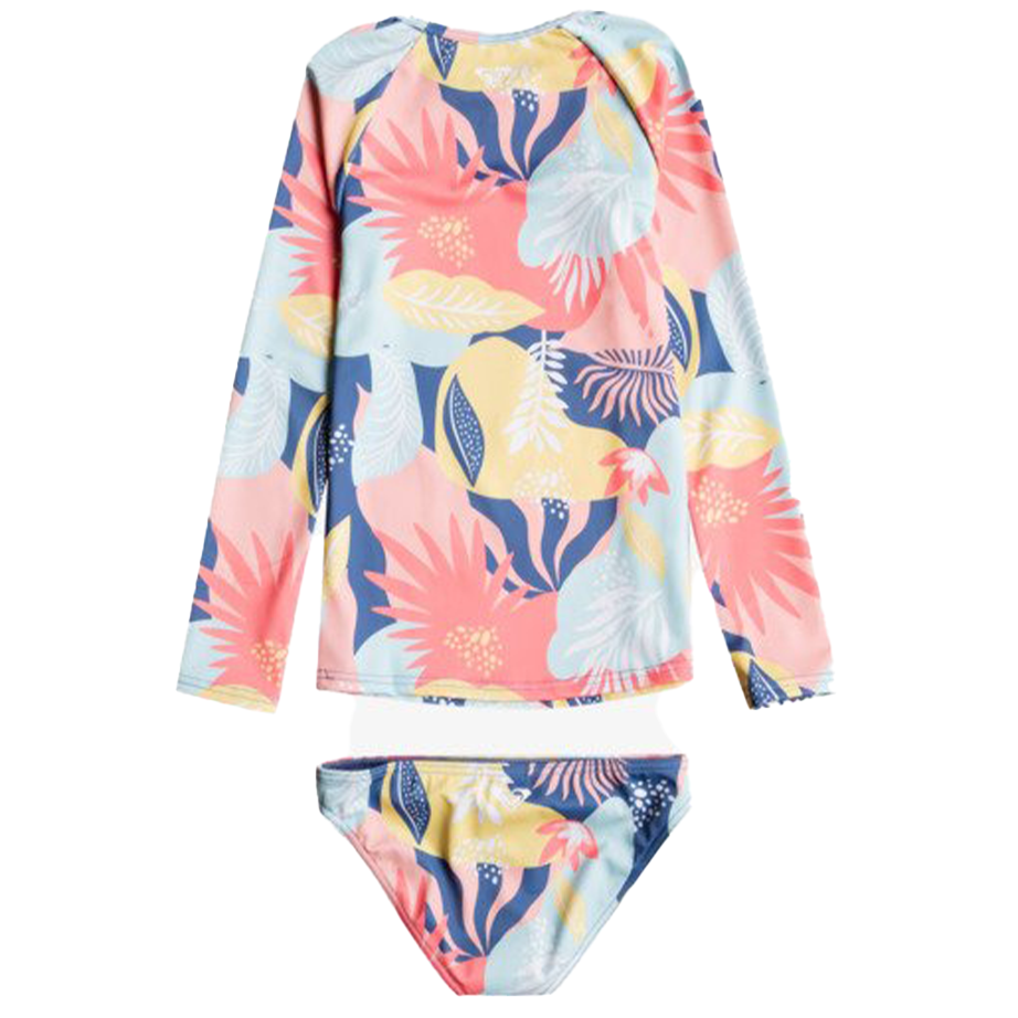 Roxy Flowery Mood Long Sleeve Rashguard Set - Shop Best Selection Of Girls Rash Guard Sets At Oceanmagicsurf.com