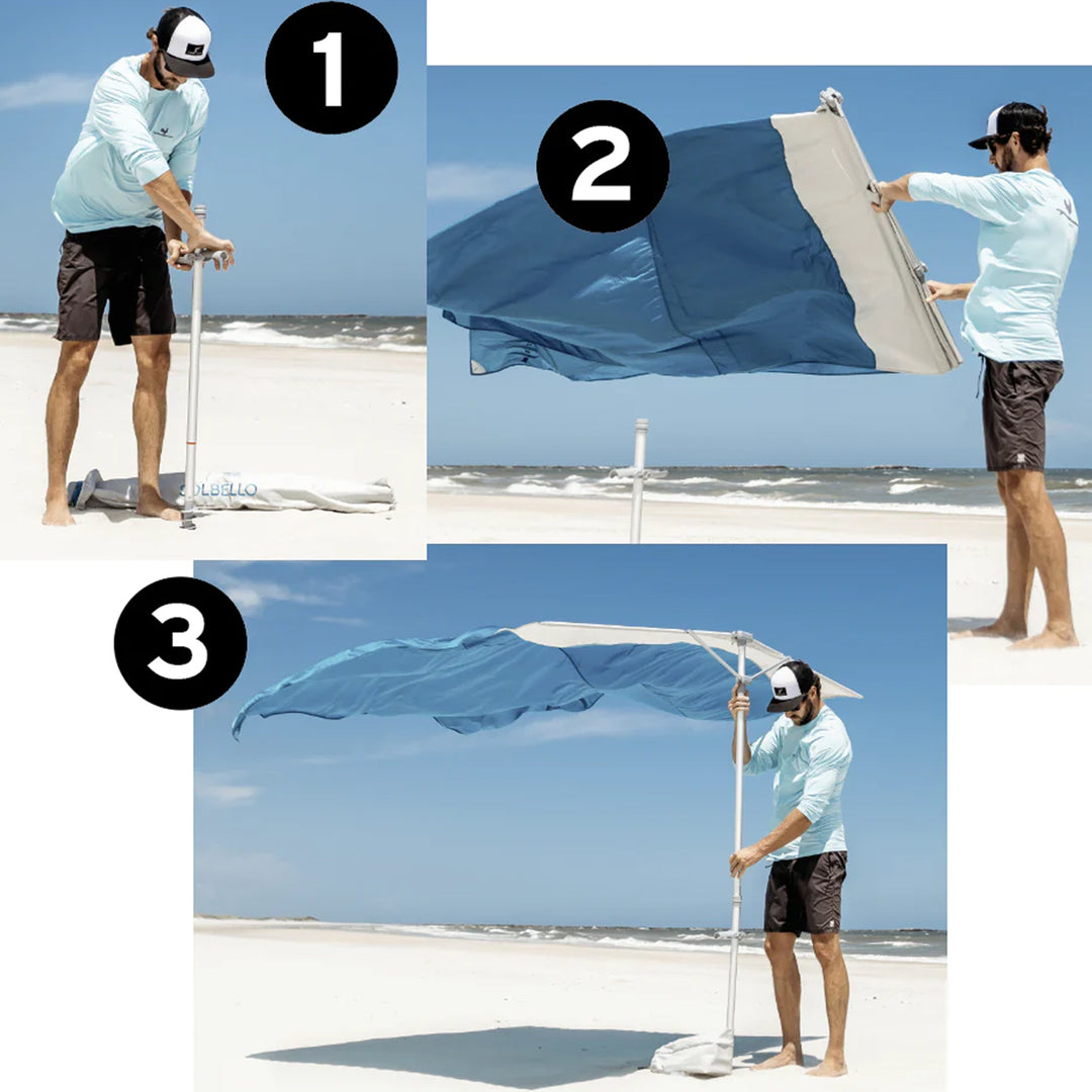 Beach Sunshade. Solbello Now Available at OceanMagicSurf.com.