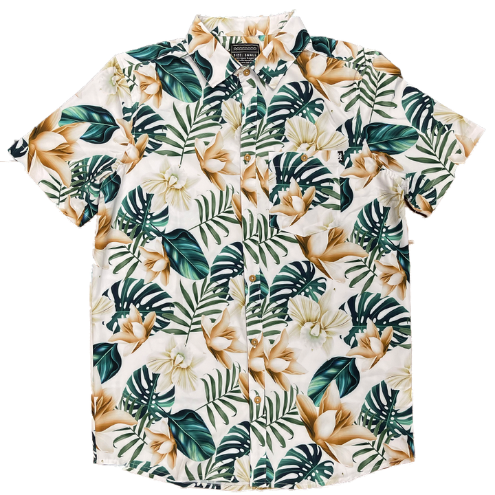 Ocean Magic Woven Short Sleeve Button Down - Shop Best Selection Of Men's Button Downs At Oceanmagicsurf.com