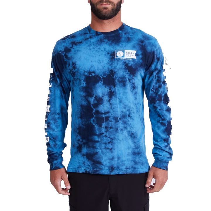 Salty Crew Alpha Tie Dye Long Sleeve T-Shirt - Shop Best Selection Of Men's Long Sleeve T-Shirts At Oceanmagicsurf.com